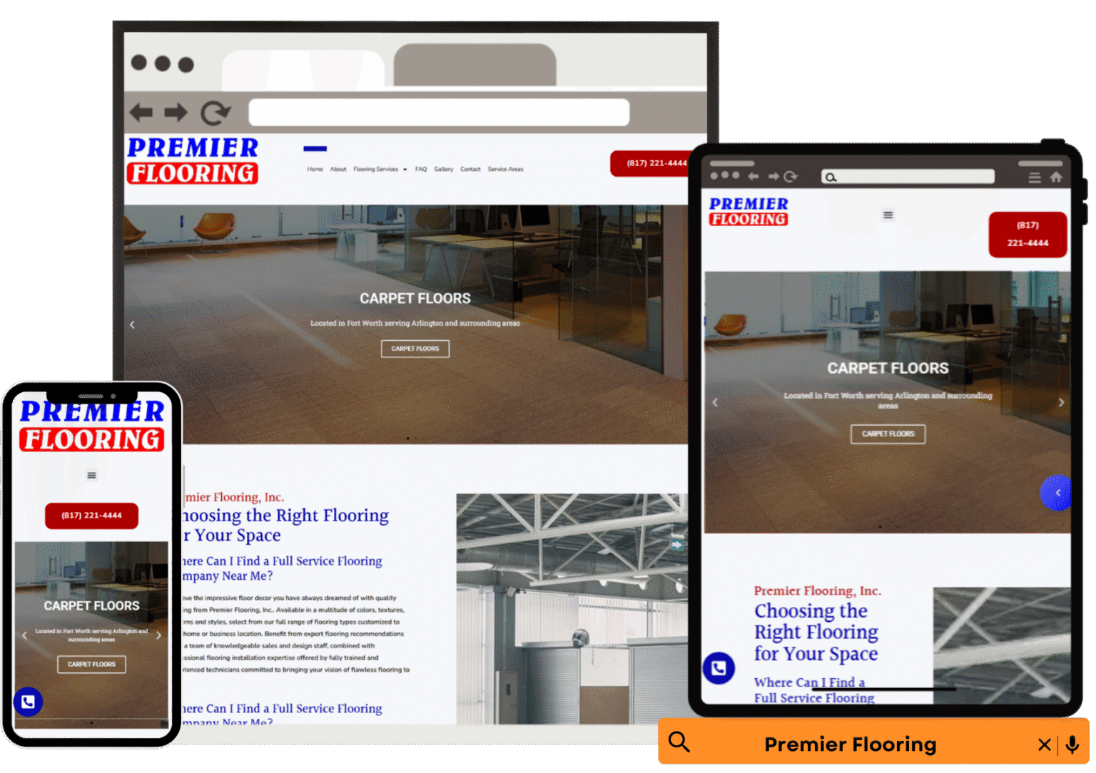 Flooring website design project