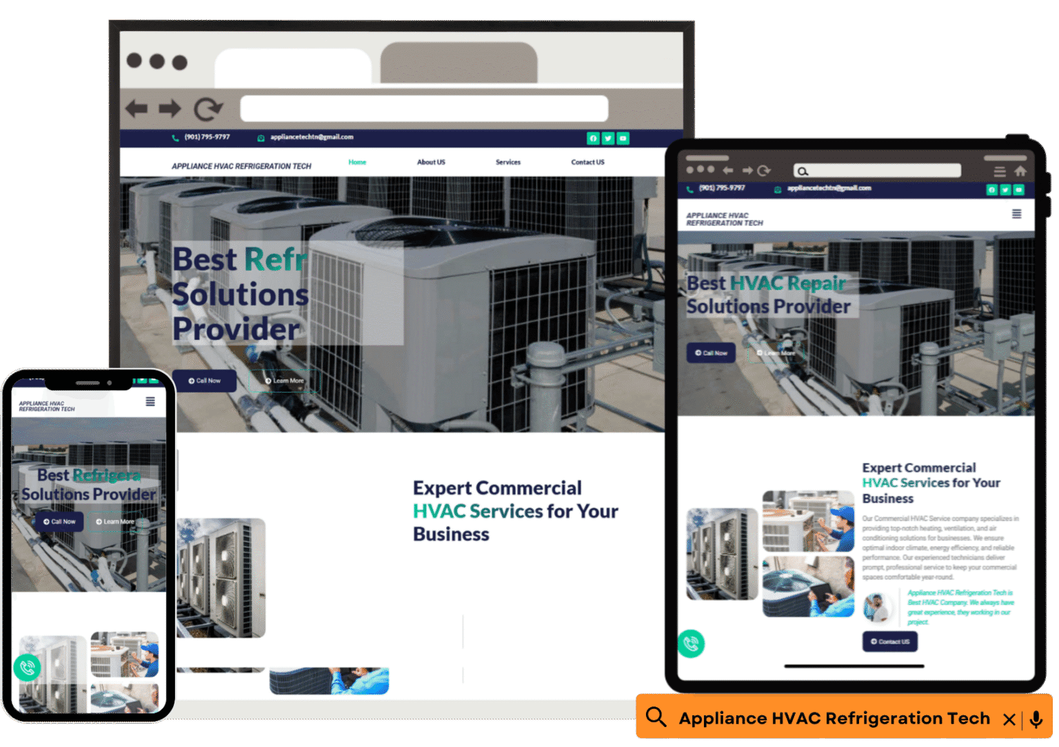 HVAC website design project