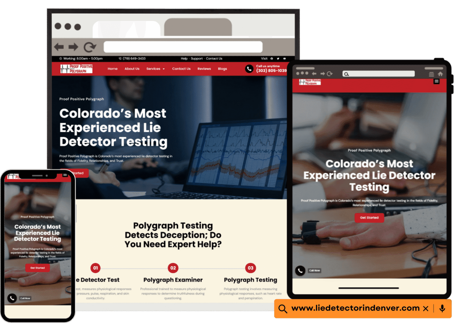 Polygraph Services website design project
