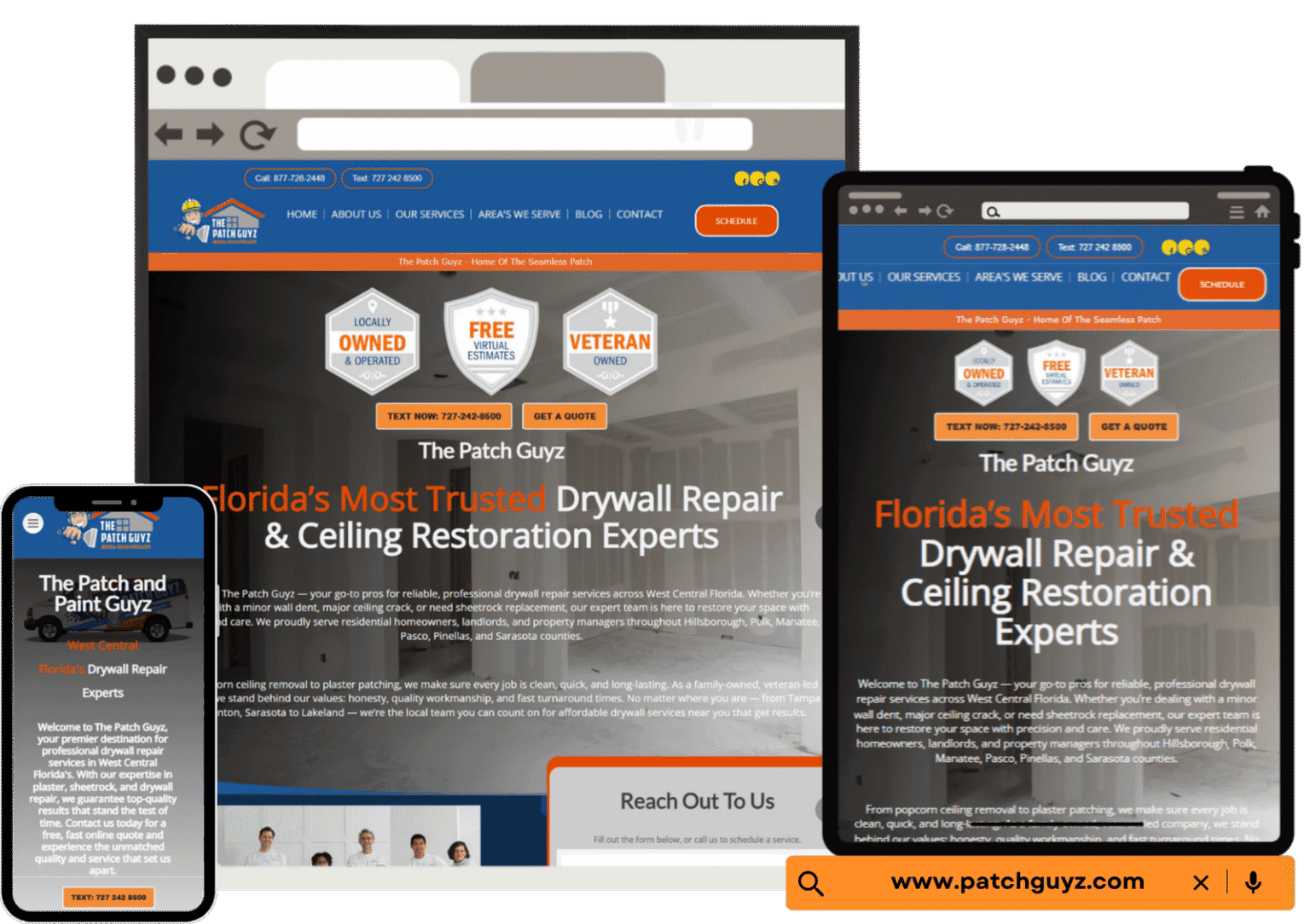 Restoration website design project