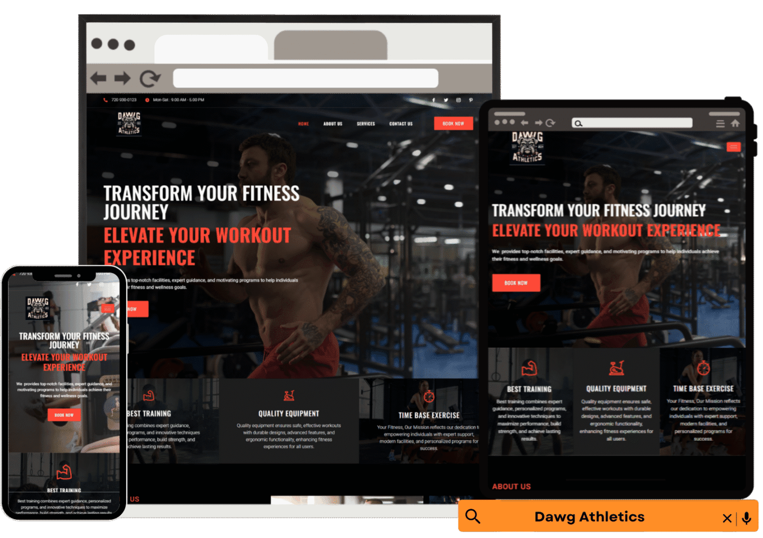 Gym & Fitness website design project