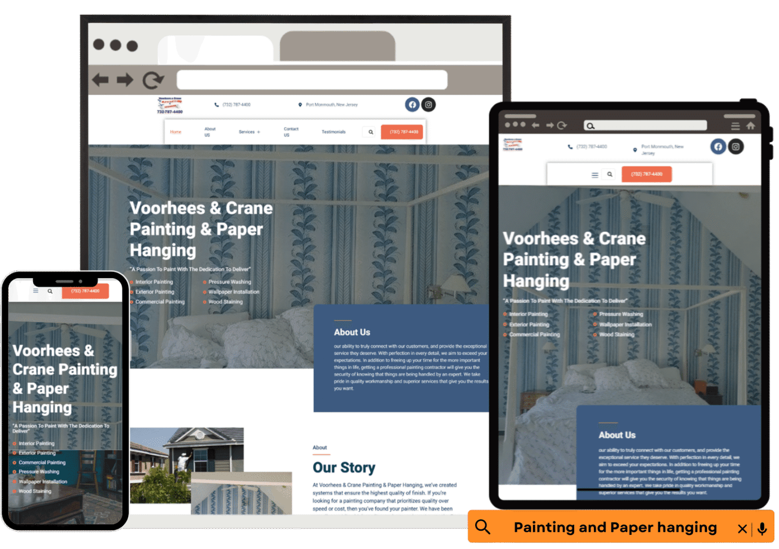 Blinds & Shades website design project